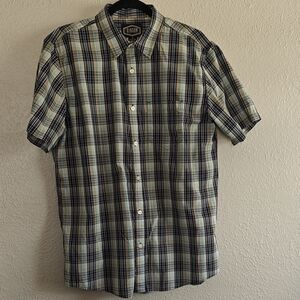 Gibson. Men's Checkered Shirt - Blue, Black, and White